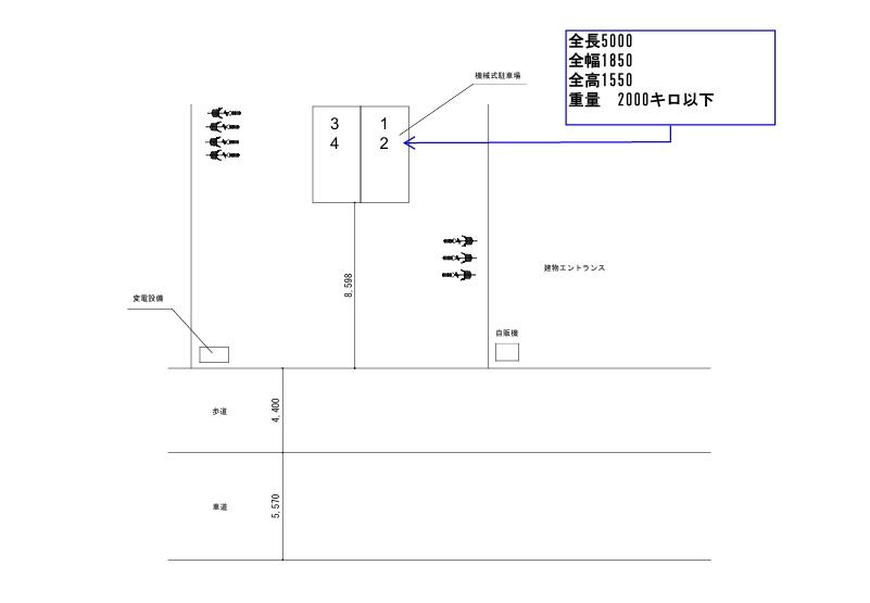 二葉4丁目 駐車場の駐車配置図