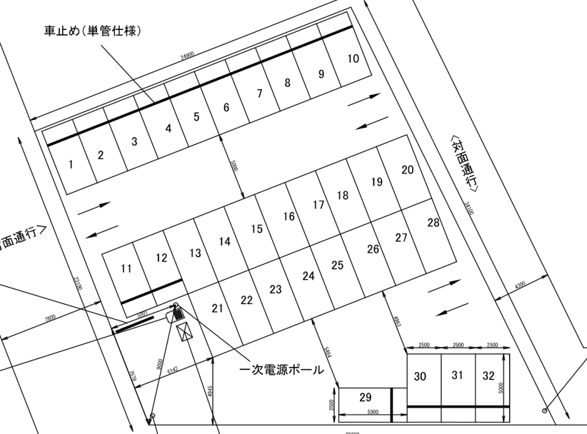 日本ライン今渡駅前第2の駐車配置図