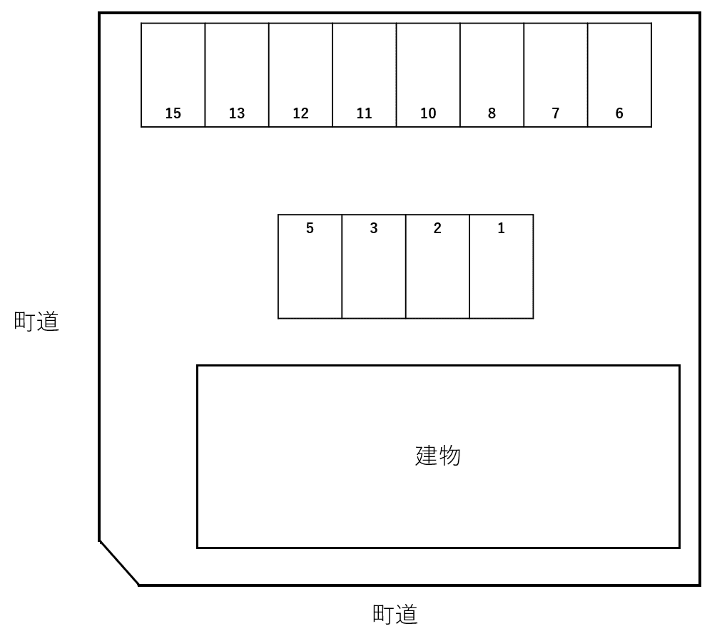 Sereno別駐車場の駐車配置図