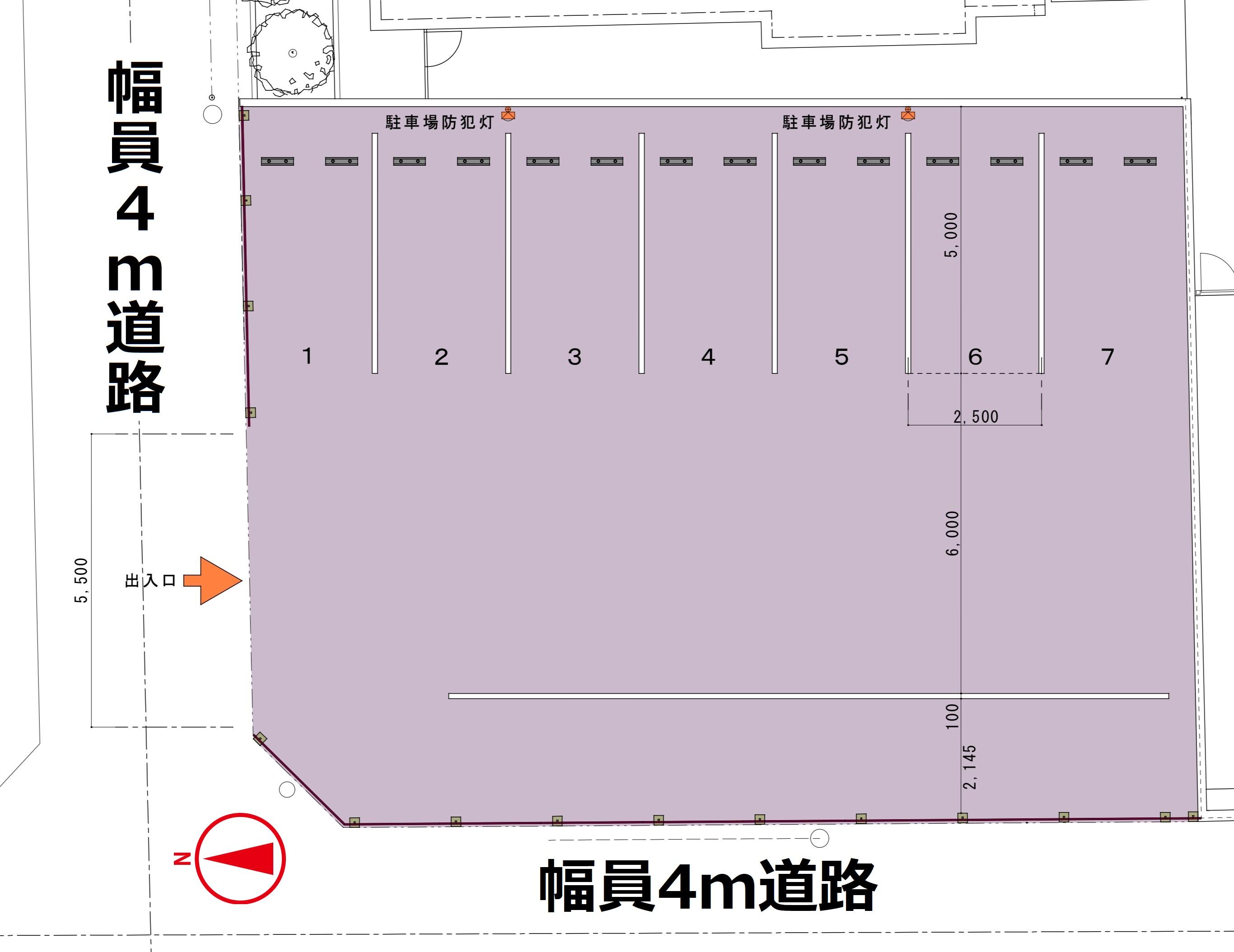 ウッディパークの駐車配置図