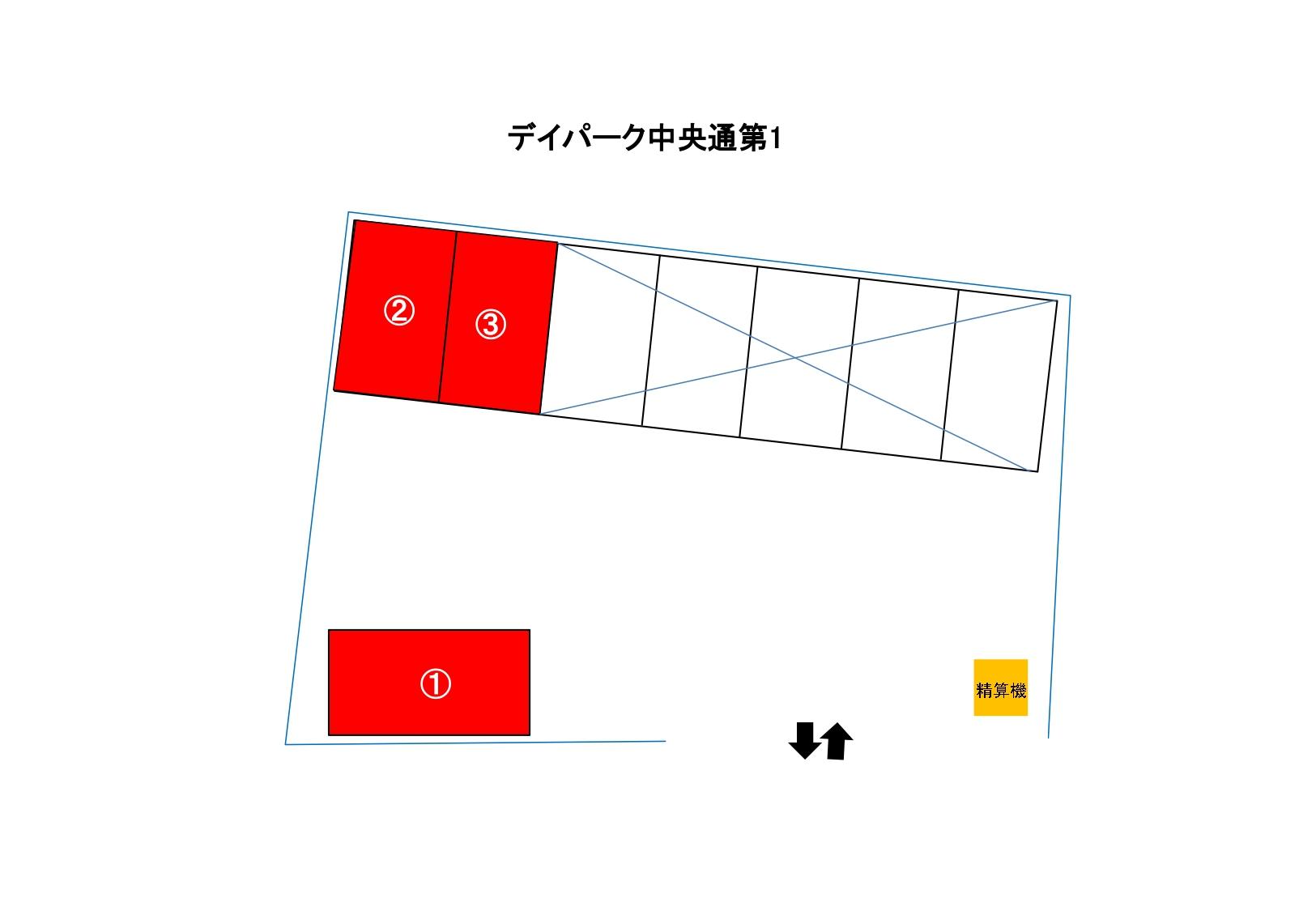 デイパーク中央通第1の駐車配置図