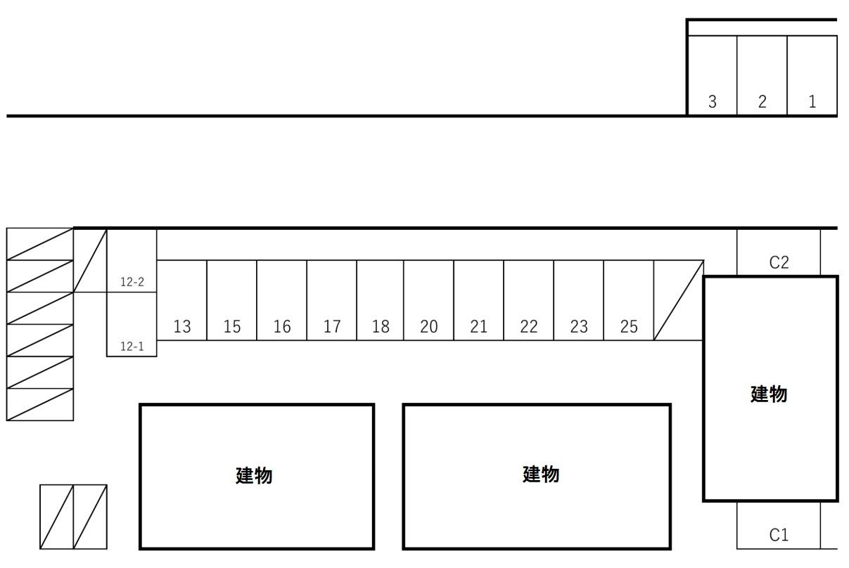 サンハイツ入谷Bの駐車配置図