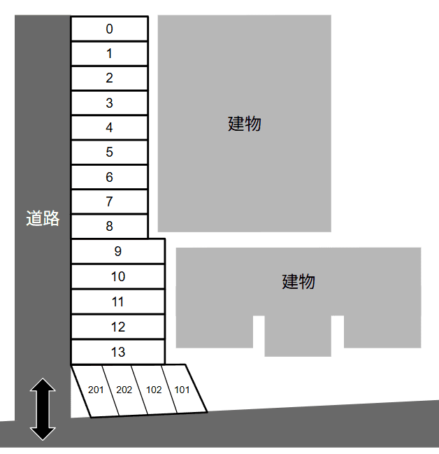 イルカパーク3の駐車配置図