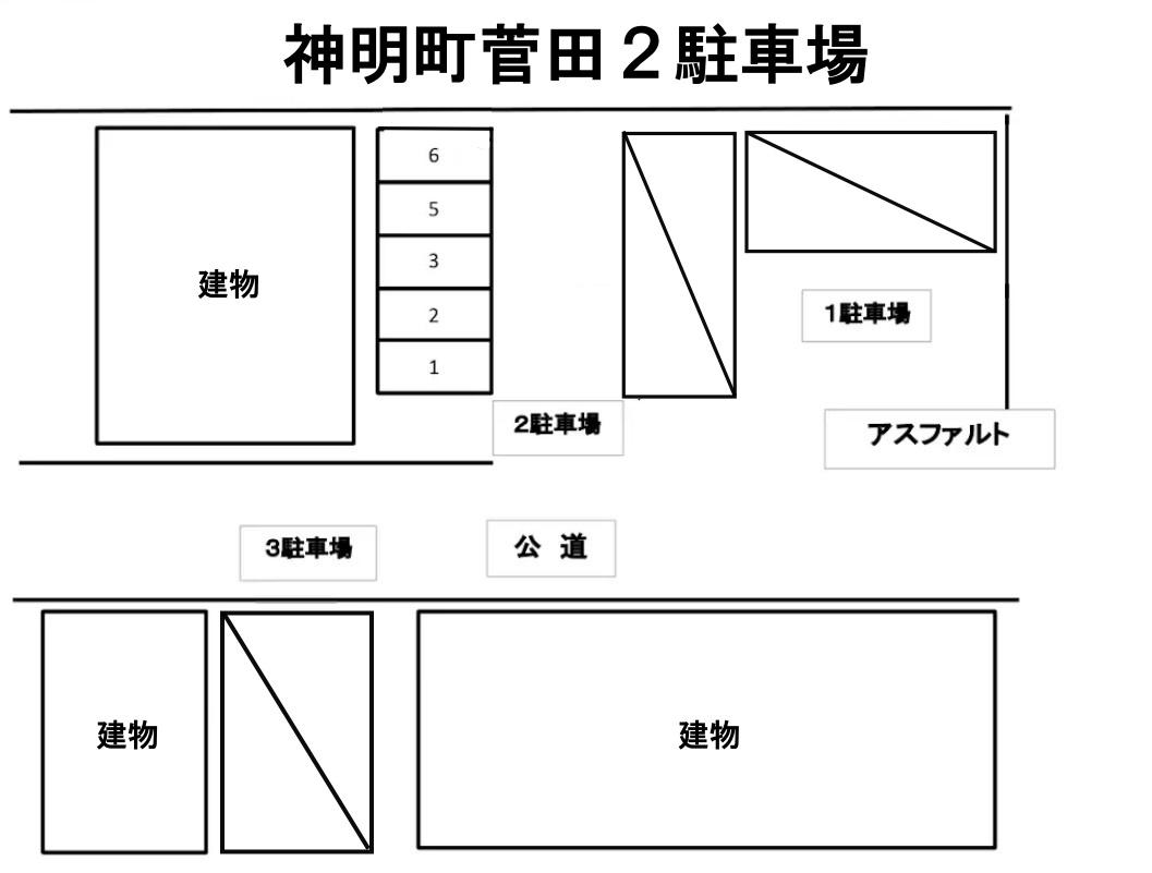 神明町菅田2駐車場の駐車配置図