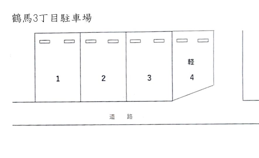 鶴馬3丁目駐車場の駐車配置図