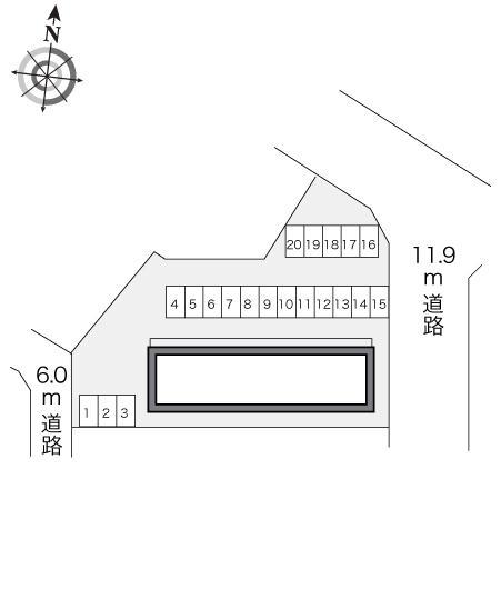 まほろばⅡ(23001)の駐車配置図