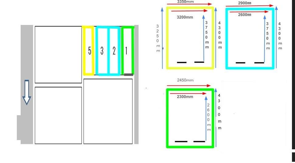 金沢小町並み駐車場の駐車配置図