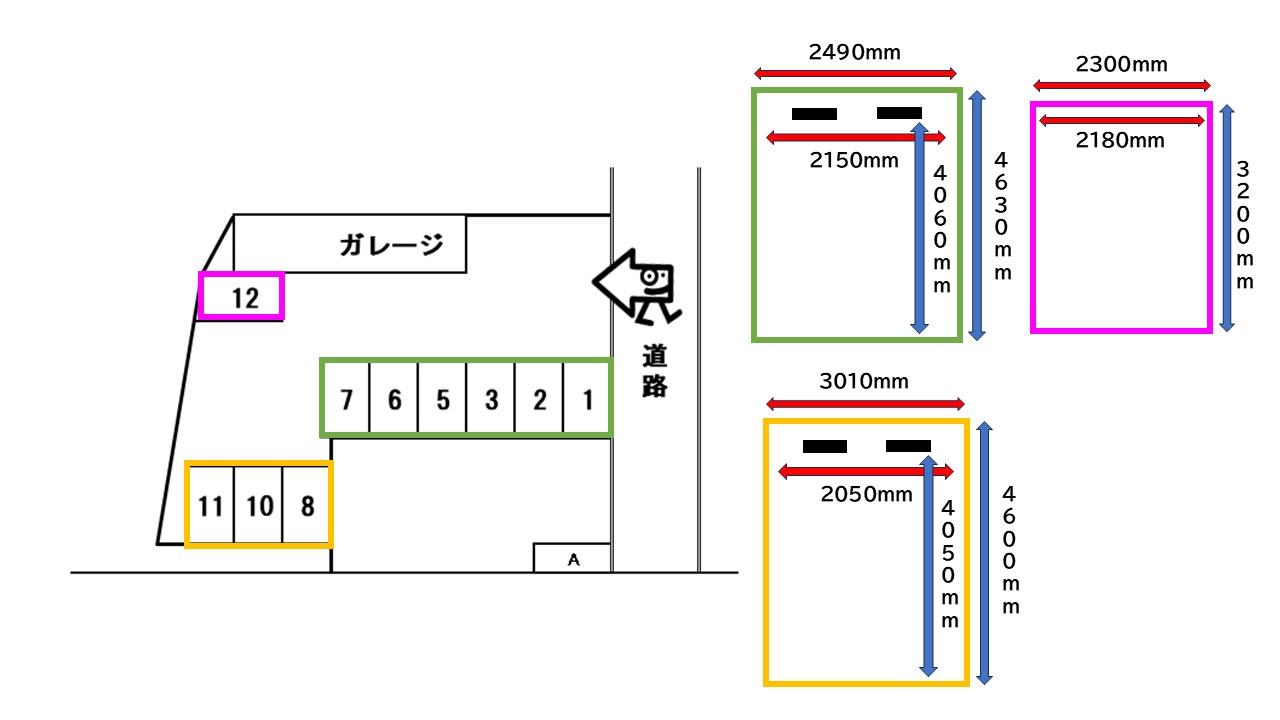 久安5丁目Mパーキングの駐車配置図