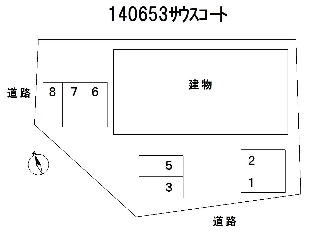 サウスコートの駐車配置図
