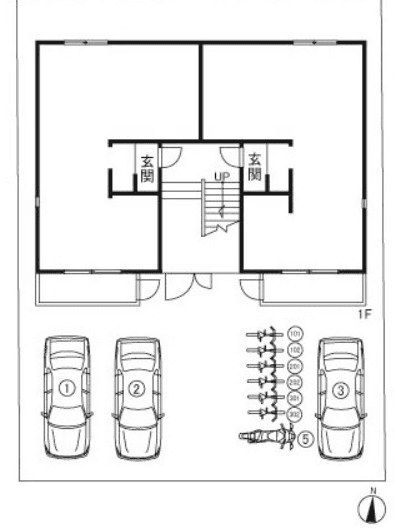 La Foret Livre駐車場の駐車配置図