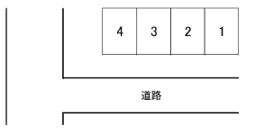 寺町貸ガレージの駐車配置図