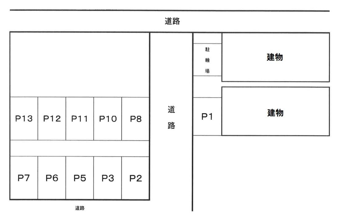 83115DUPLEX YAMADAⅢAの駐車配置図