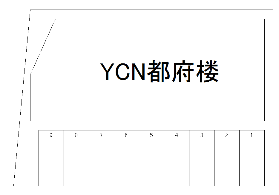 YCN都府楼の駐車配置図