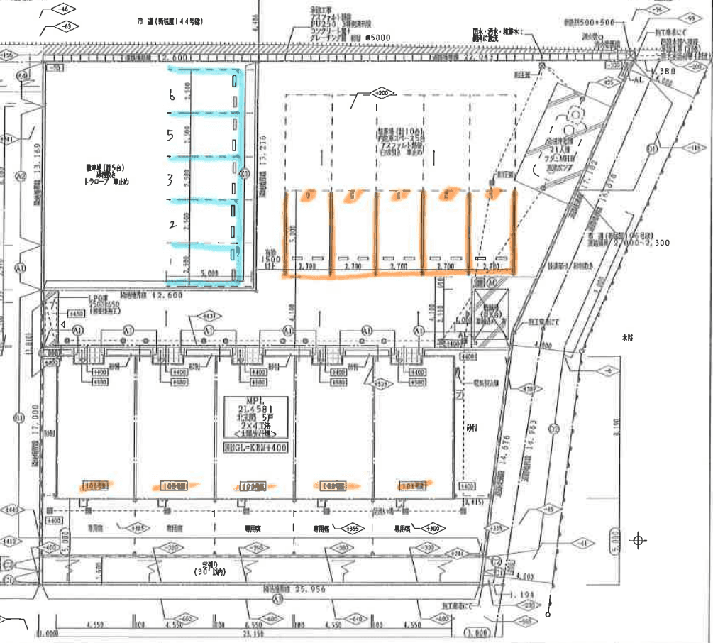 Demeureの駐車配置図