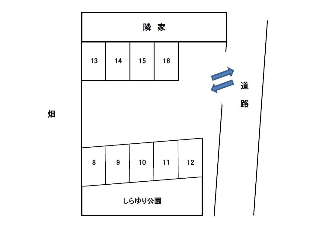 青葉台西第2駐車場の駐車配置図