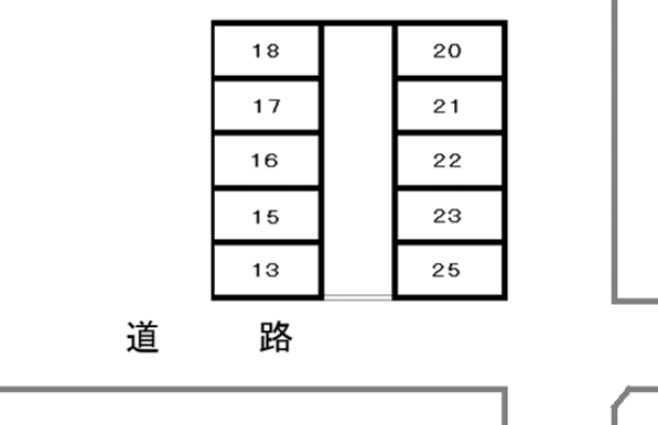 西金沢新町パーキングの駐車配置図