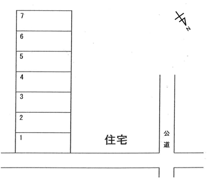 木下駐車場の駐車配置図