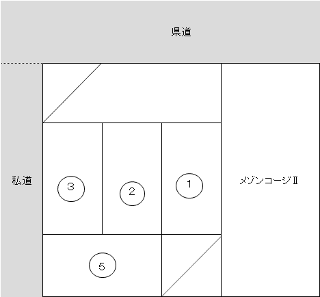 榊原月極駐車場の駐車配置図