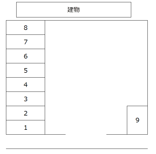 上門駐車場の駐車配置図