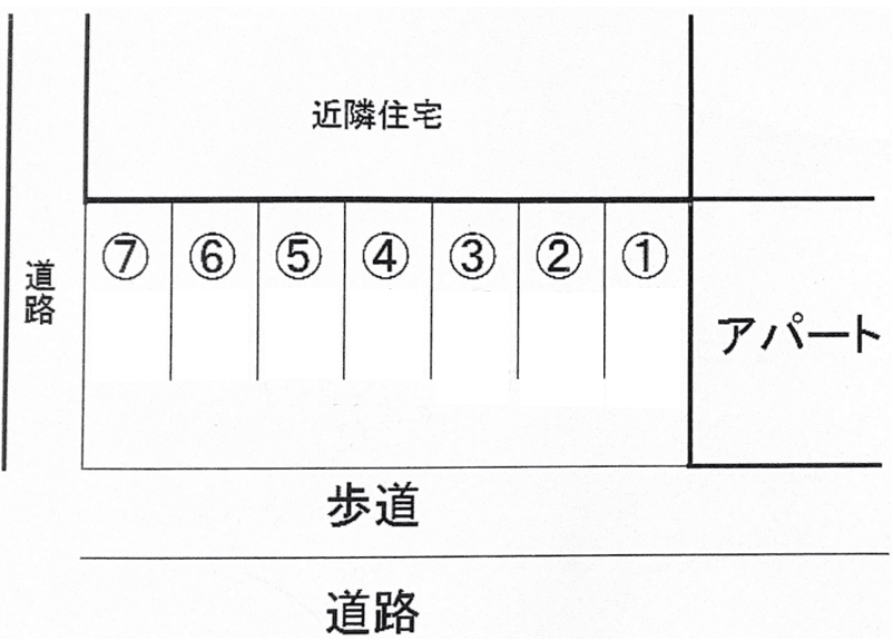 真栄里パーキングの駐車配置図