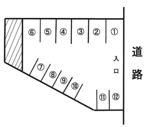 神拝甲368-2・宮﨑駐車場の駐車配置図