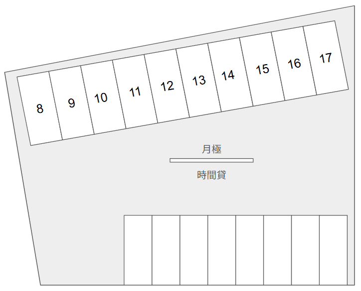 駒川中野第5駐車場の駐車配置図