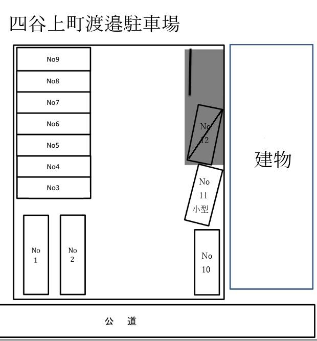 四谷上町渡邉駐車場の駐車配置図