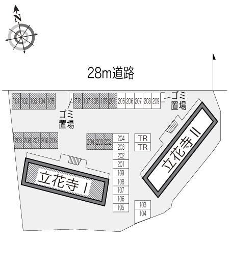 立花寺Ⅰ(13724)の駐車配置図