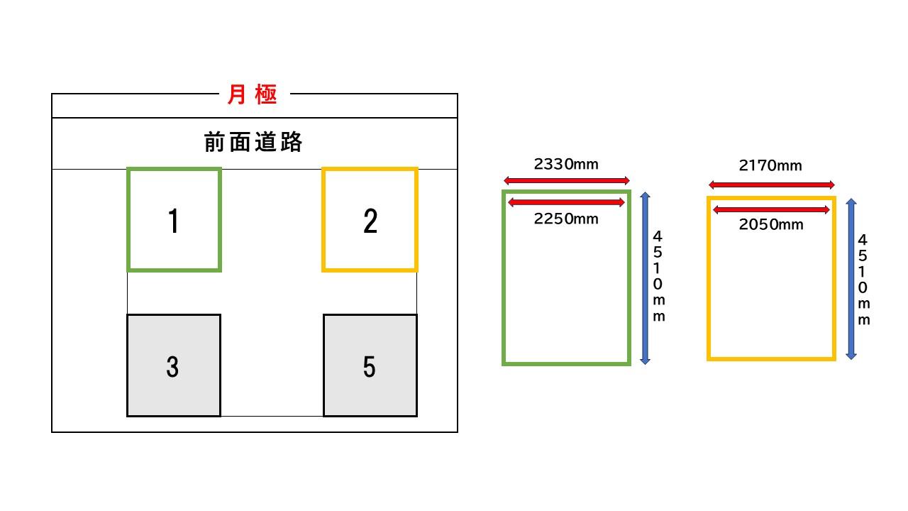 シャンリヴィエール月極駐車場の駐車配置図