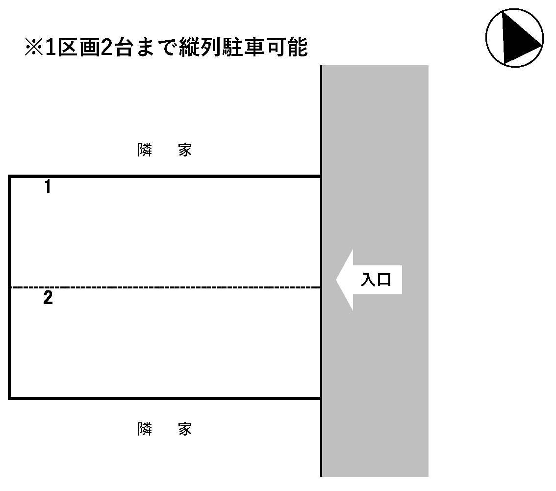 寺島町 KTR2 駐車場の駐車配置図
