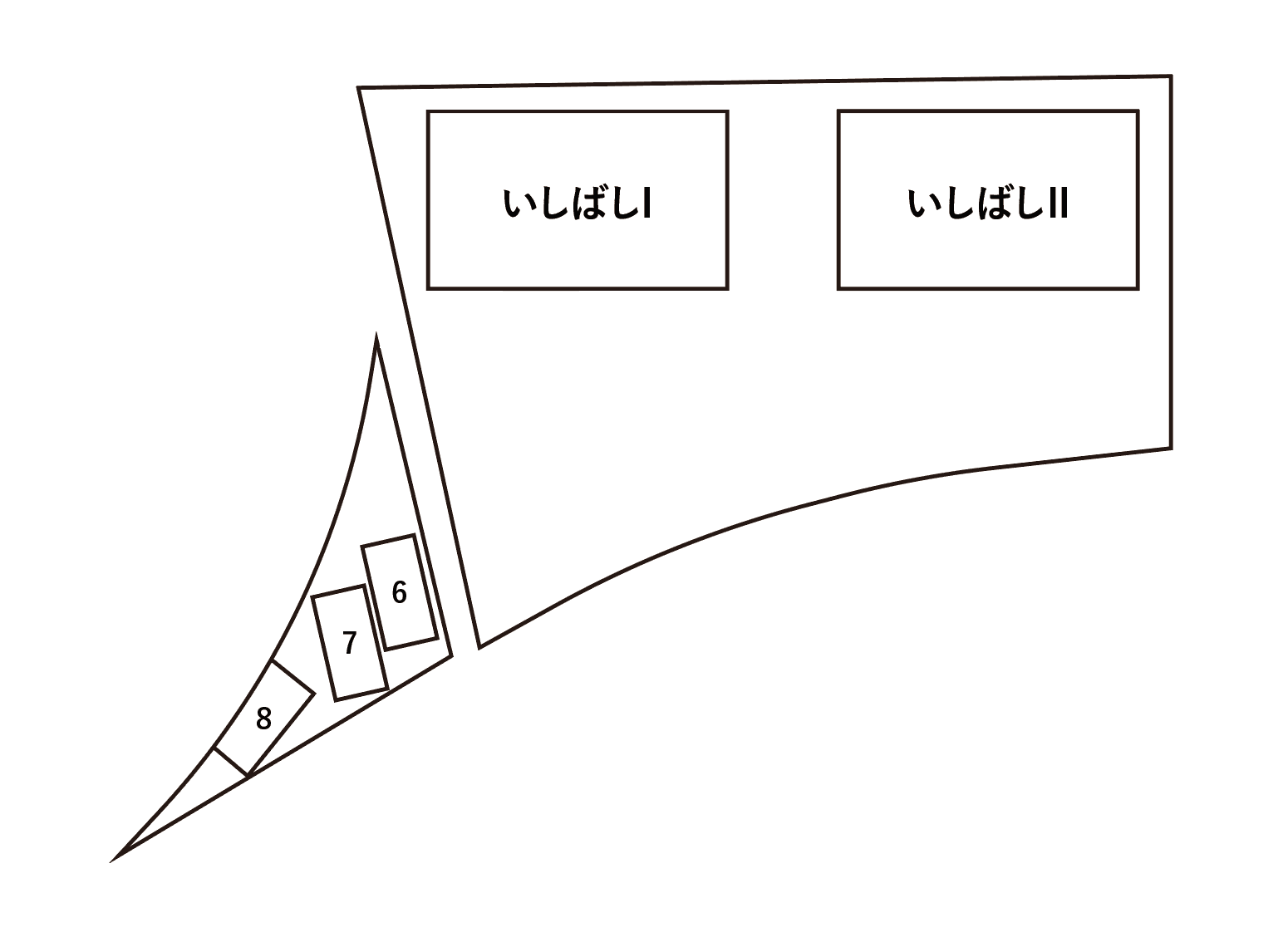 いしばし駐車場の駐車配置図