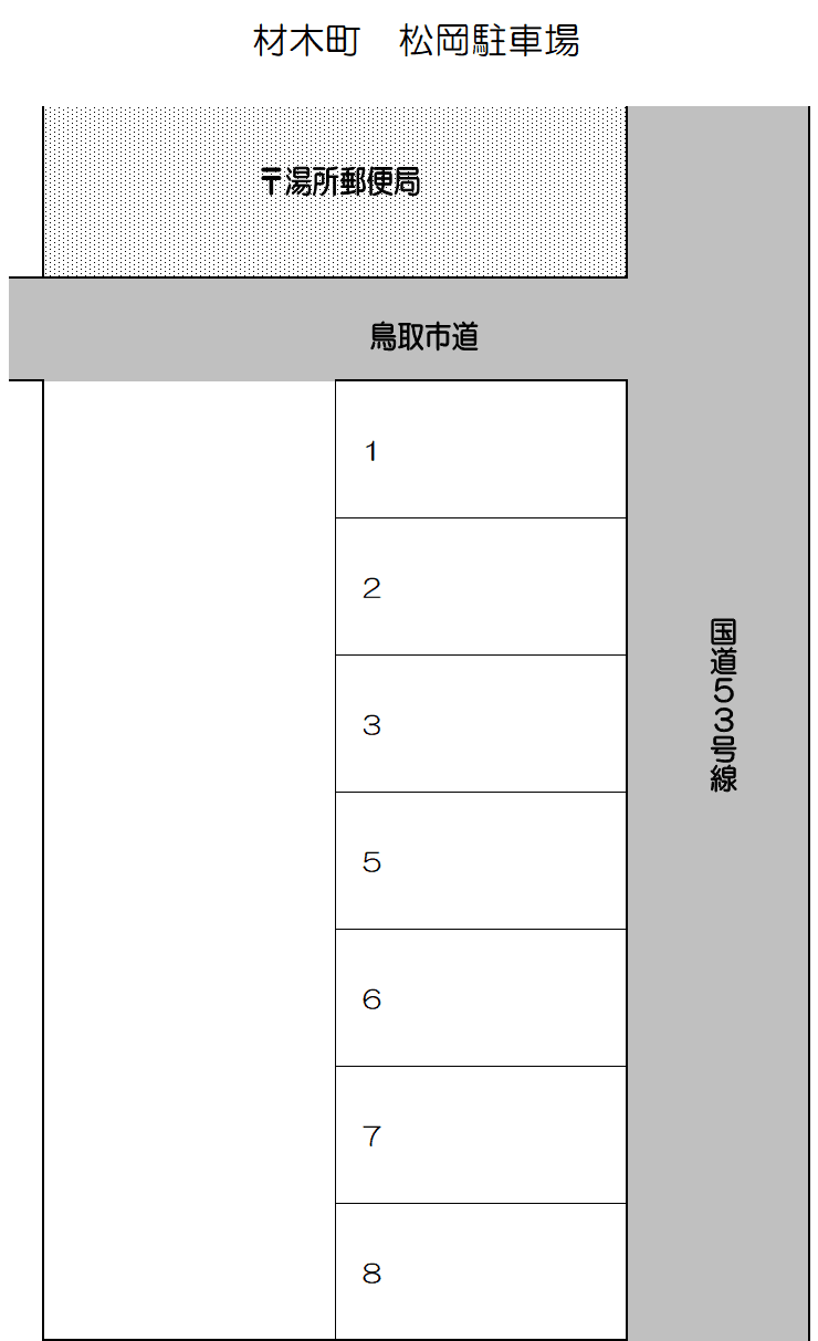 材木町 松岡駐車場の駐車配置図