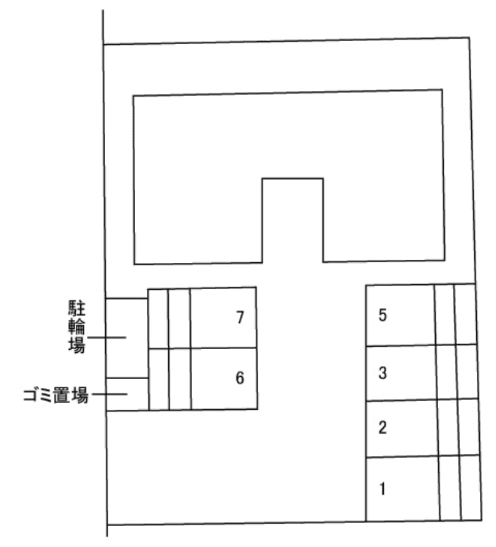サガラモータープールの駐車配置図