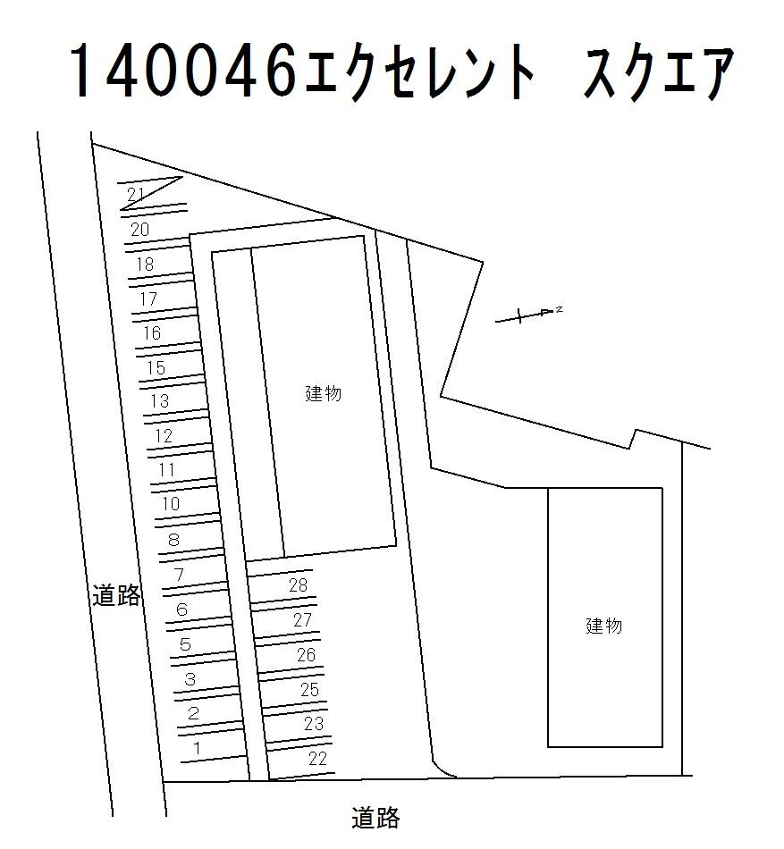 エクセレント スクエアの駐車配置図