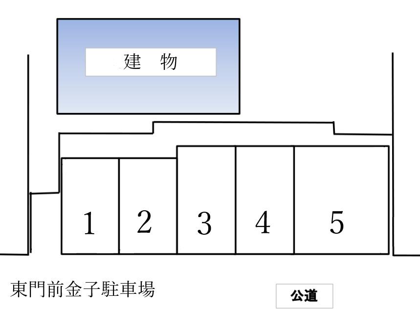 東門前金子駐車場の駐車配置図