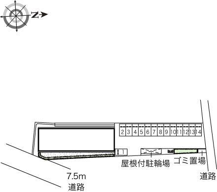 ソラーレ(45008)の駐車配置図