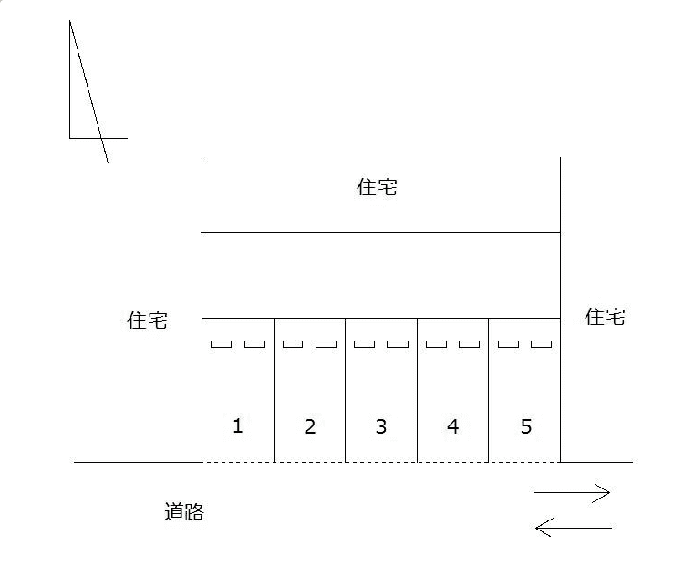 FK下富野5丁目駐車場の駐車配置図