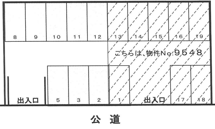 中尾タカイチ駐車場(7037)の駐車配置図