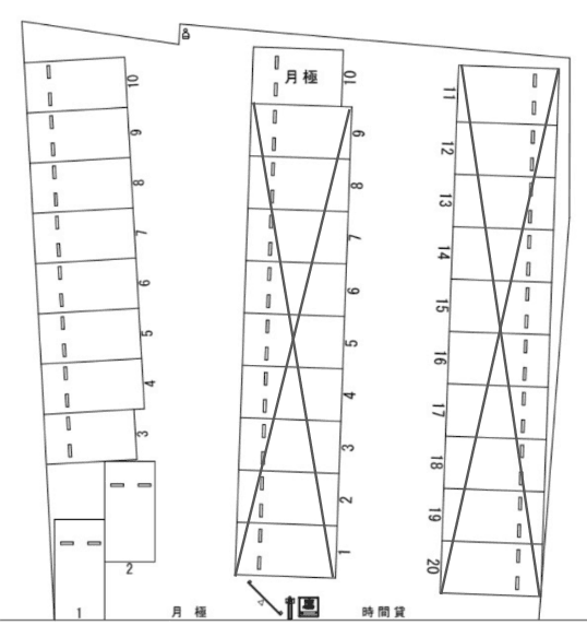 巽中4丁目駐車場の駐車配置図