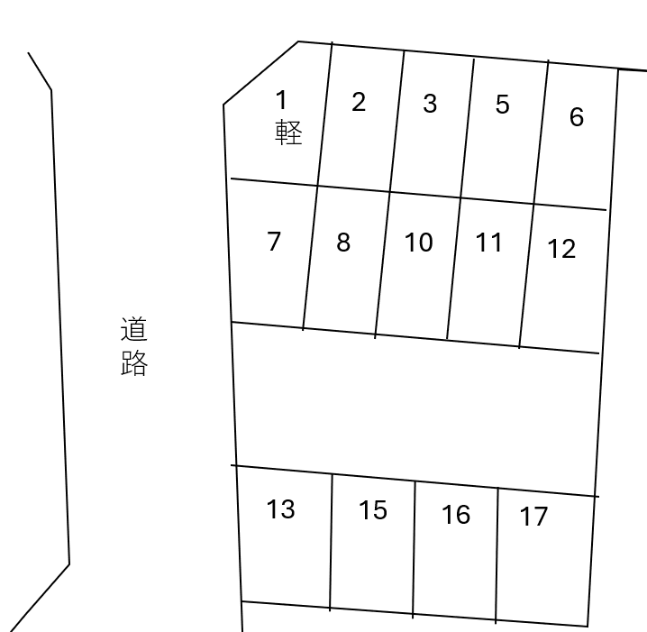 RIVERパーキング2の駐車配置図