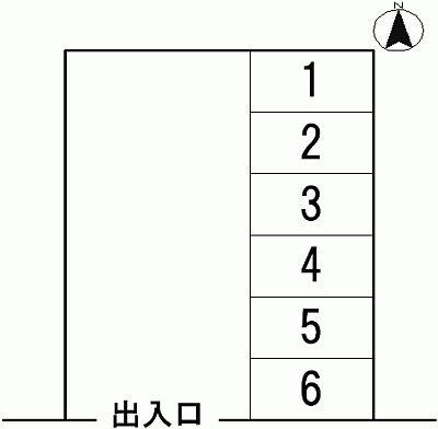 横町駐車場の駐車配置図