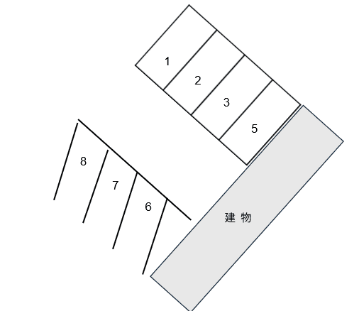 北日吉駐車場の駐車配置図
