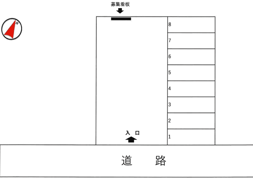 本町1丁目パーキングの駐車配置図