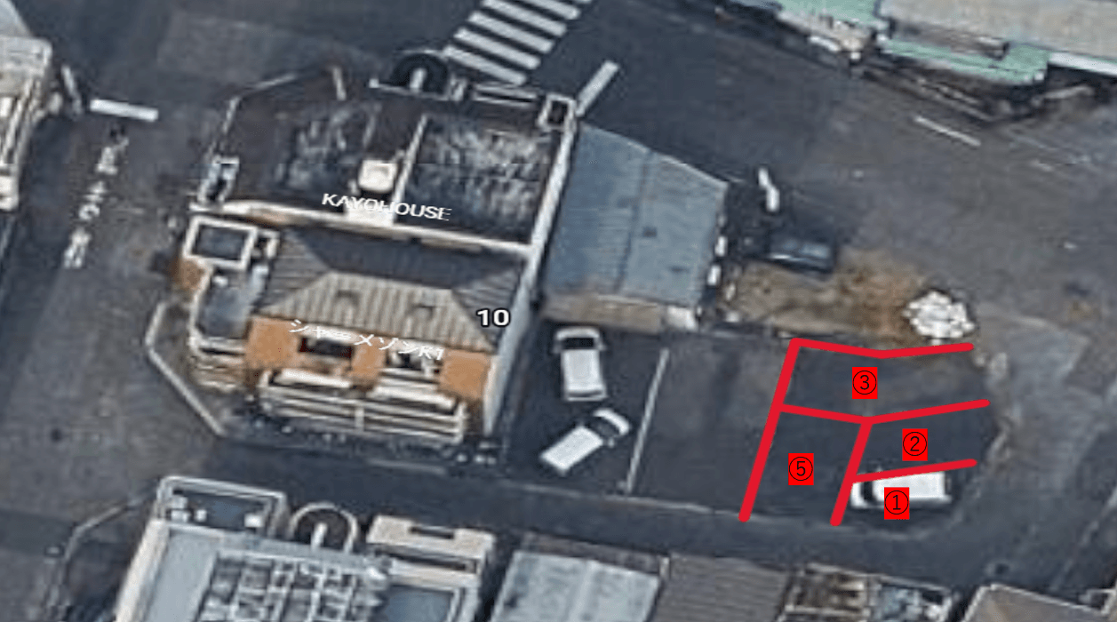 土居町Kパーキングの駐車配置図