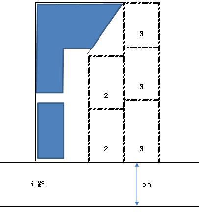 麻里布3丁目店舗駐車場の駐車配置図