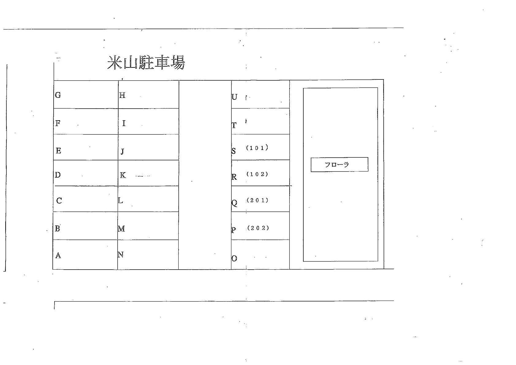 米山駐車場の駐車配置図