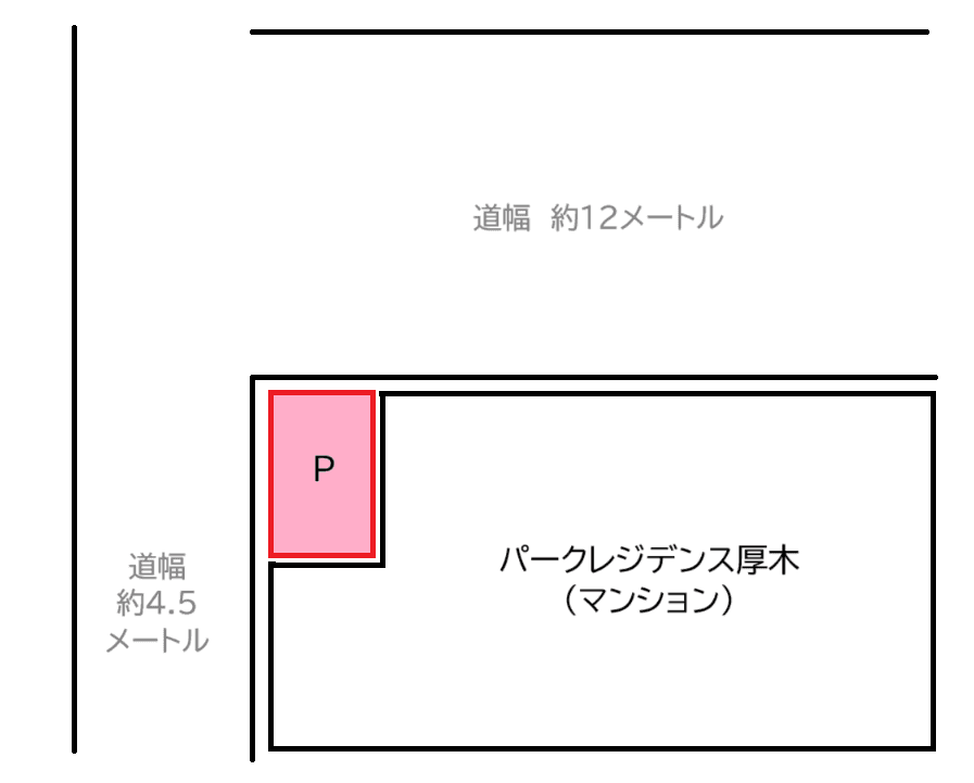 パークレジデンス厚木 駐車場の駐車配置図