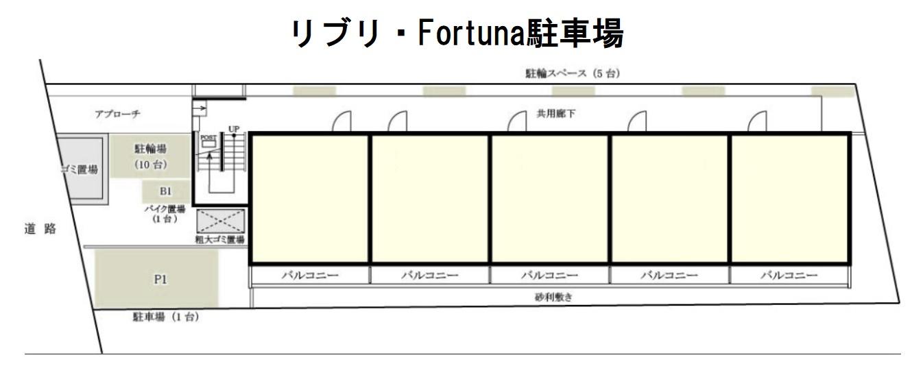 リブリ・Fortuna駐車場の駐車配置図