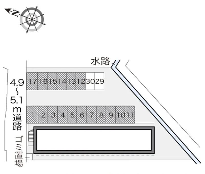 MINORIA(37729) 敷地外駐車場の駐車配置図
