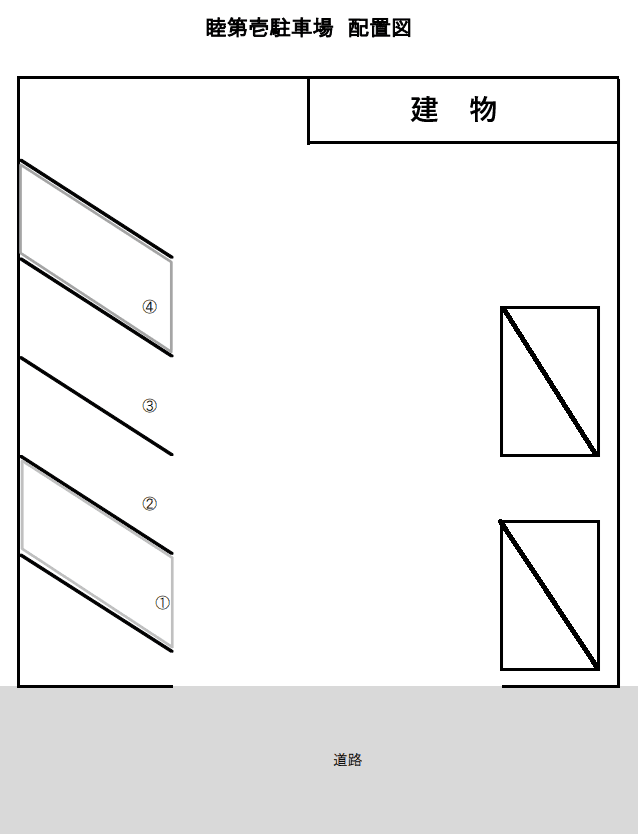 睦第壱駐車場の駐車配置図